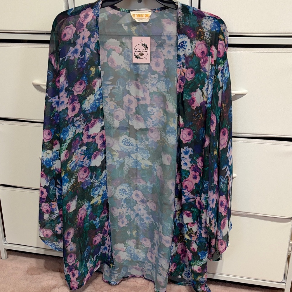 Floral Sheer Kimono Cardigan